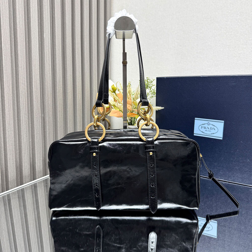 Prada Dangle medium leather top-handle bag(HIGH-END GRADE)
