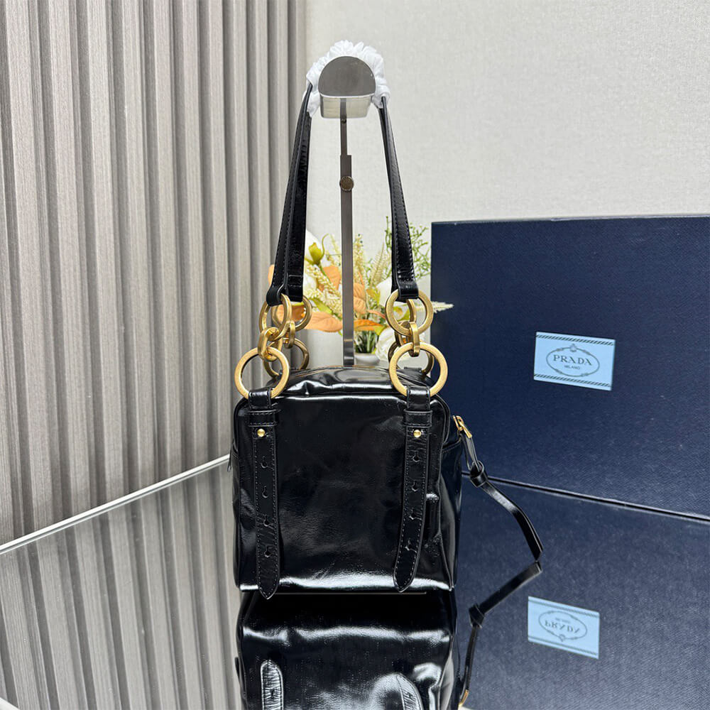 Prada Dangle leather top-handle mini-bag(HIGH-END GRADE)