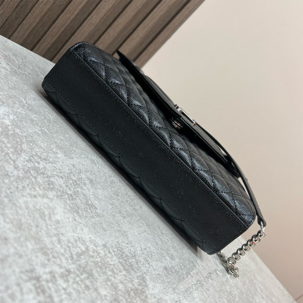 YSL envelope medium in grained leather