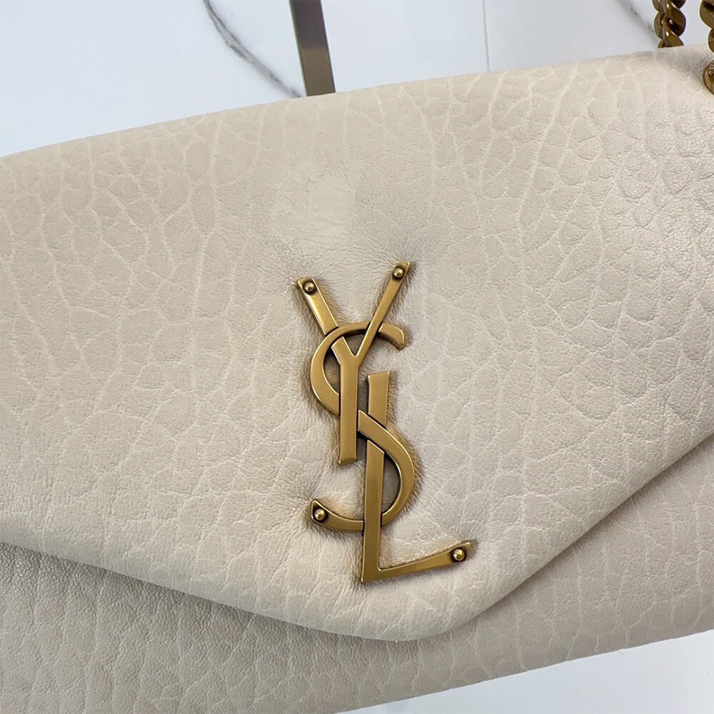 YSL calypso medium in grained lambskin