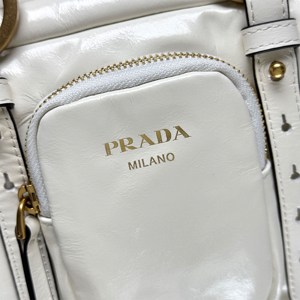 Prada Dangle medium leather top-handle bag(HIGH-END GRADE)