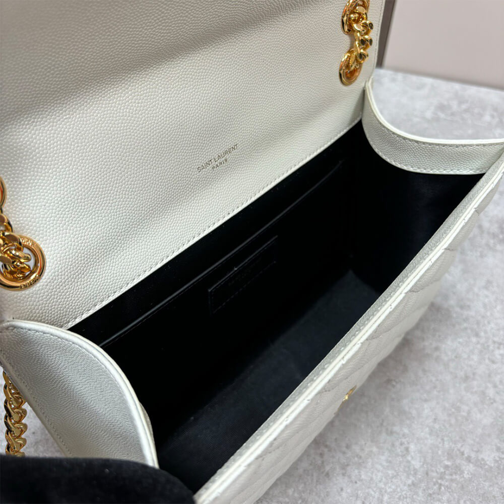 YSL envelope medium in grained leather