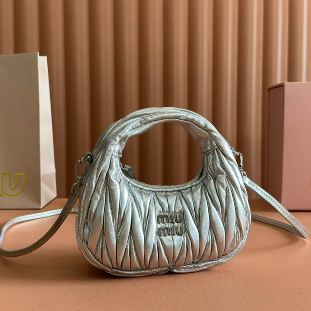Mini Wander matelasse nappa leather hobo bag(high-end grade)