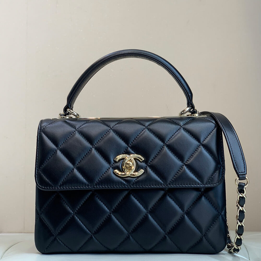 CHANEL FLAP BAG WITH TOP HANDLE(tax-free Grade)