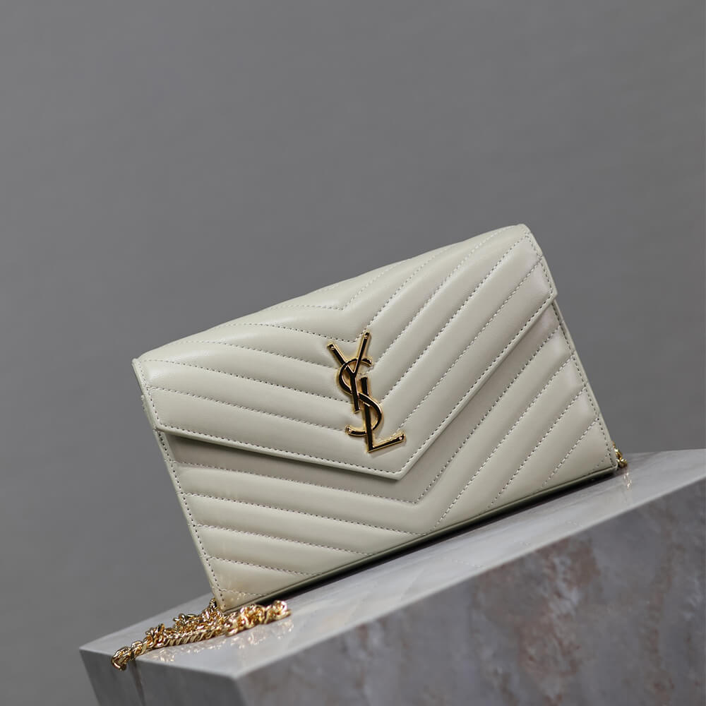 YSL cassandre chain wallet in lambskin