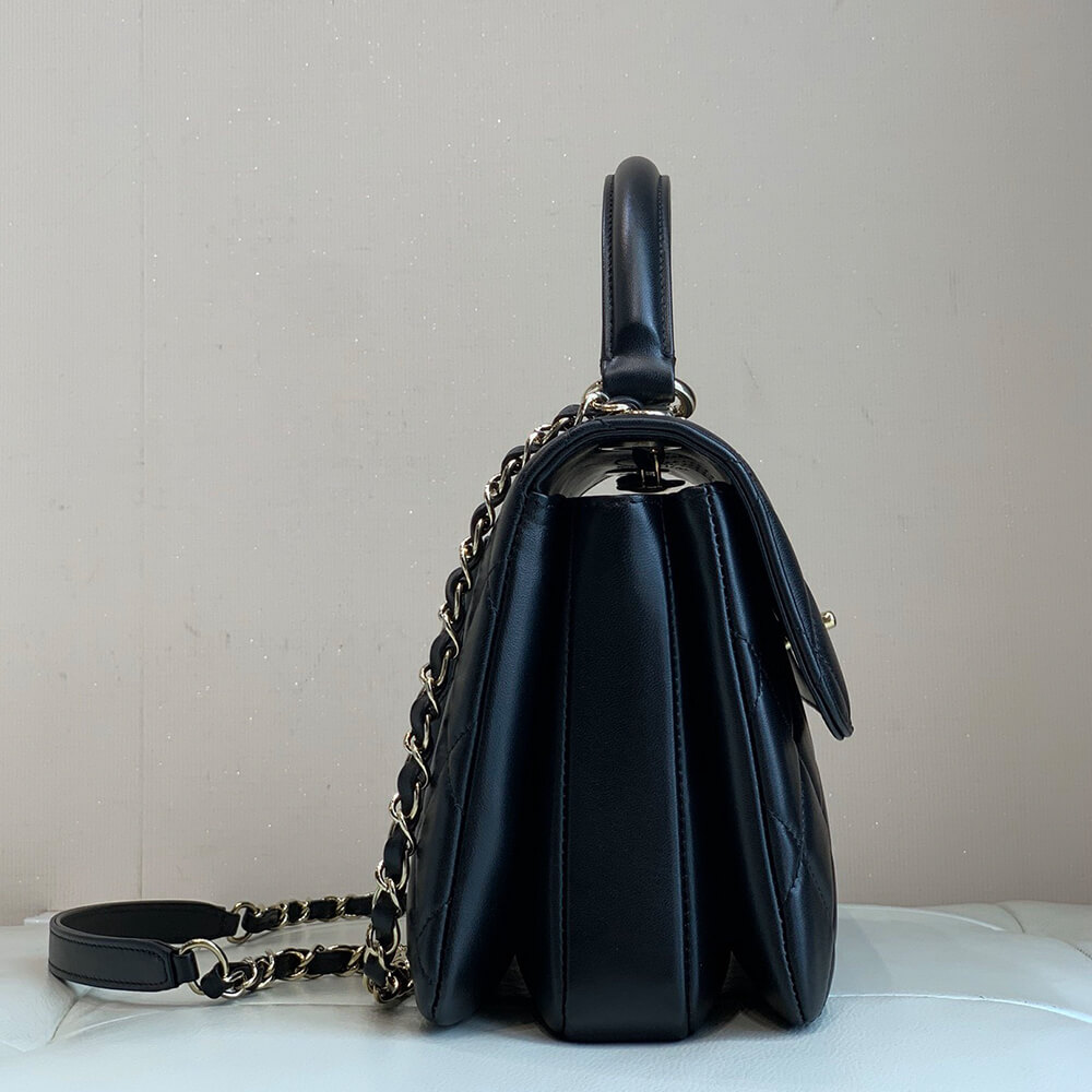 CHANEL FLAP BAG WITH TOP HANDLE(tax-free Grade)