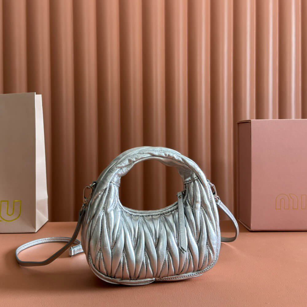 Mini Wander matelasse nappa leather hobo bag(high-end grade)