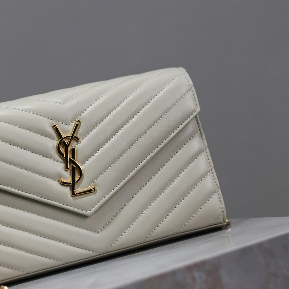YSL cassandre chain wallet in lambskin