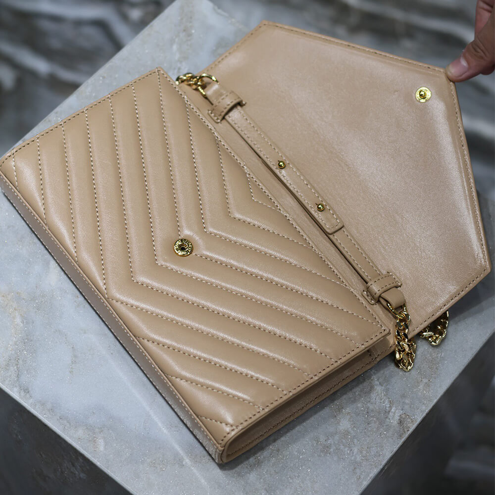 YSL cassandre chain wallet in lambskin