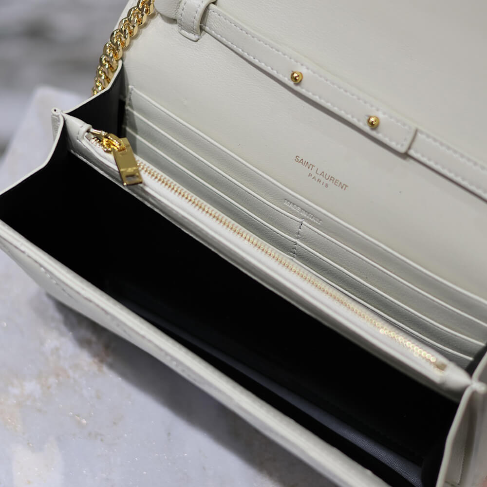 YSL cassandre chain wallet in lambskin