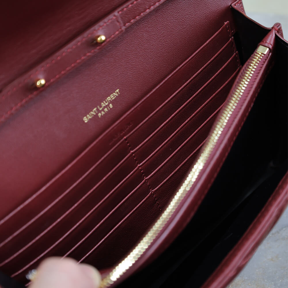YSL cassandre chain wallet in lambskin