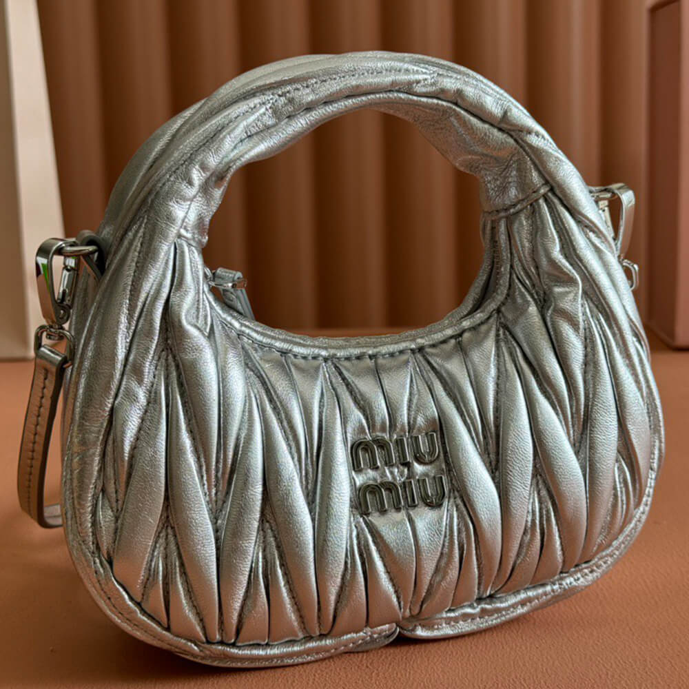 Mini Wander matelasse nappa leather hobo bag(high-end grade)