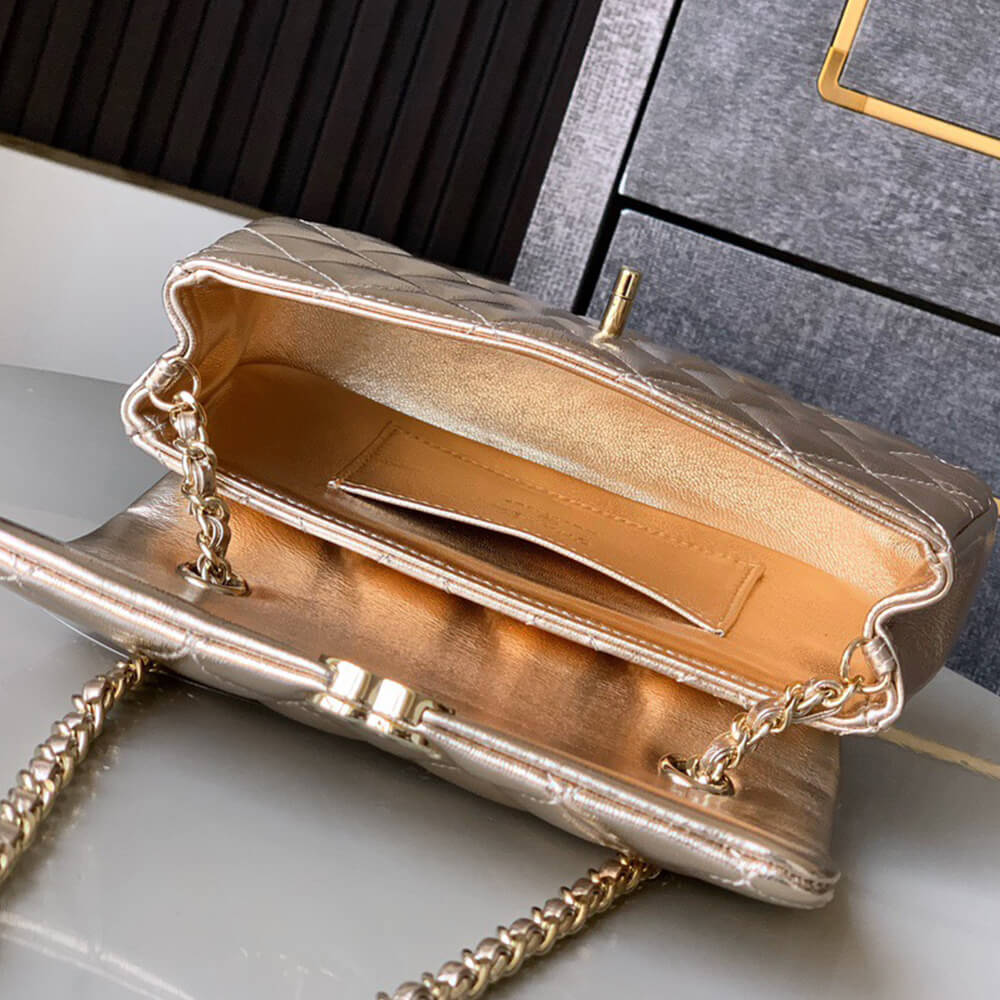 Chanel FLAP PHONE HOLDER WITH CHAIN(HIGH-END GRADE)